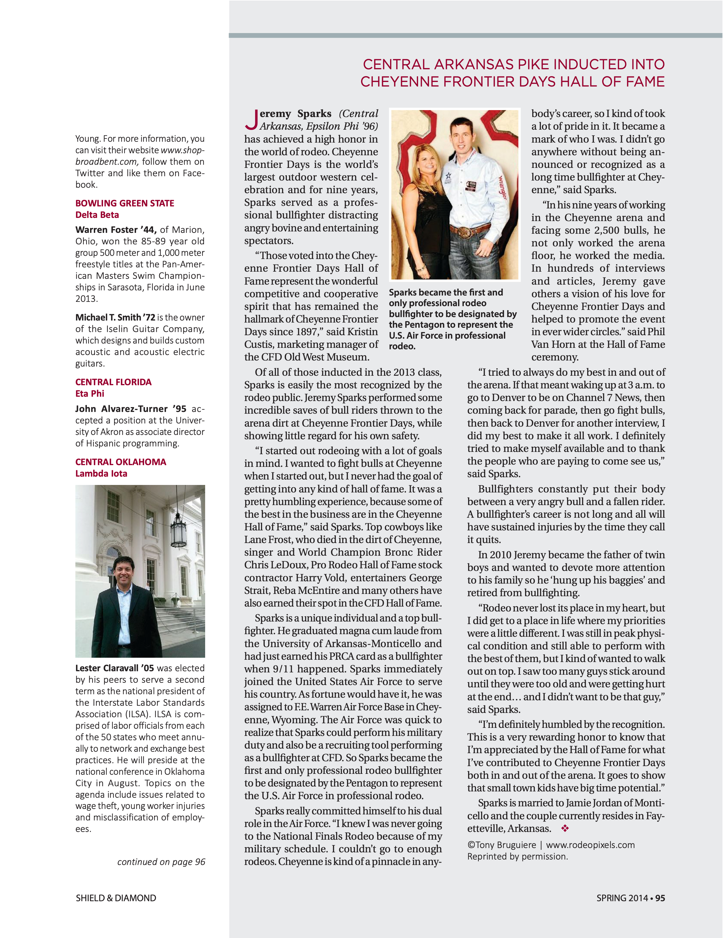 Central Arkansas Pike Inducted Into Cheyenne Frontier Days Hall of Fame